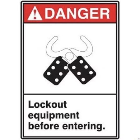 Accuform ANSI DANGER Safety Sign LOCKOUT MRLC124XT MRLC124XT